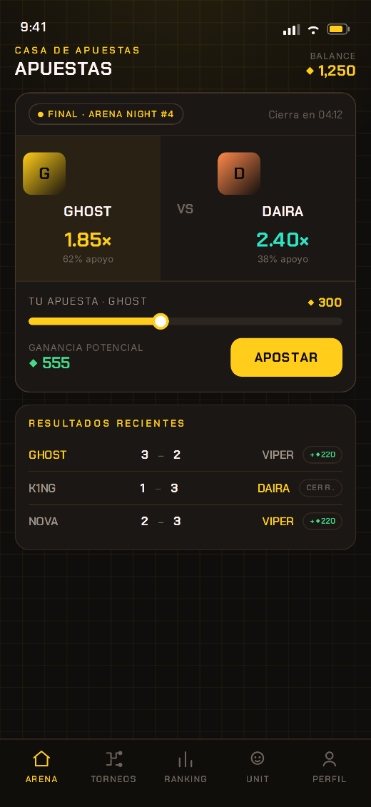 Tournament Grid apuestas